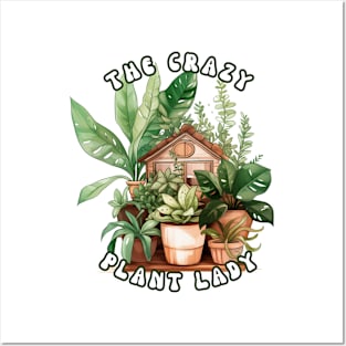 The Crazy Plant Lady | Earthy Boho Houseplant Posters and Art